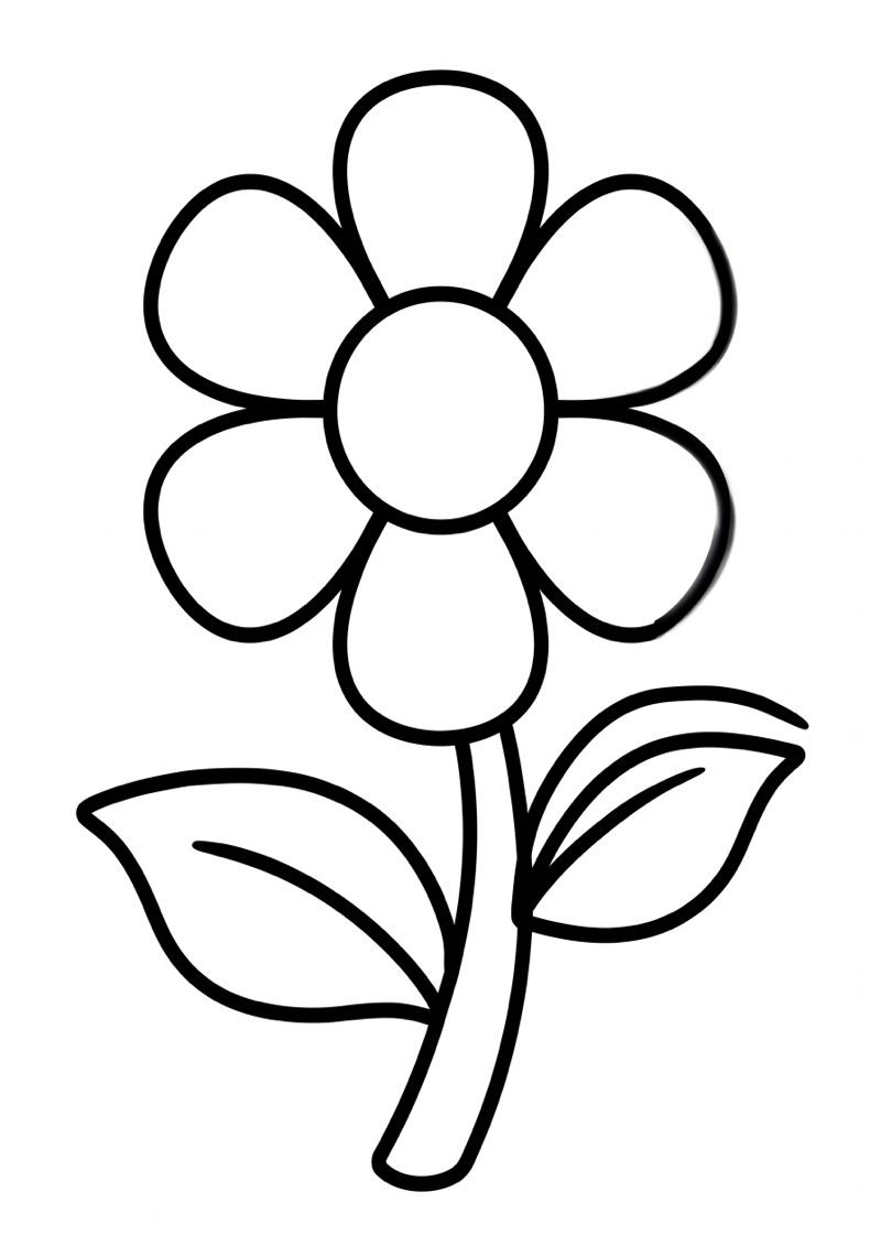 Bloem Kleurplaat — gratis kleurplaat printen