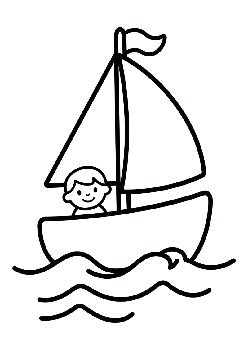 Boot Kleurplaat — gratis kleurplaat