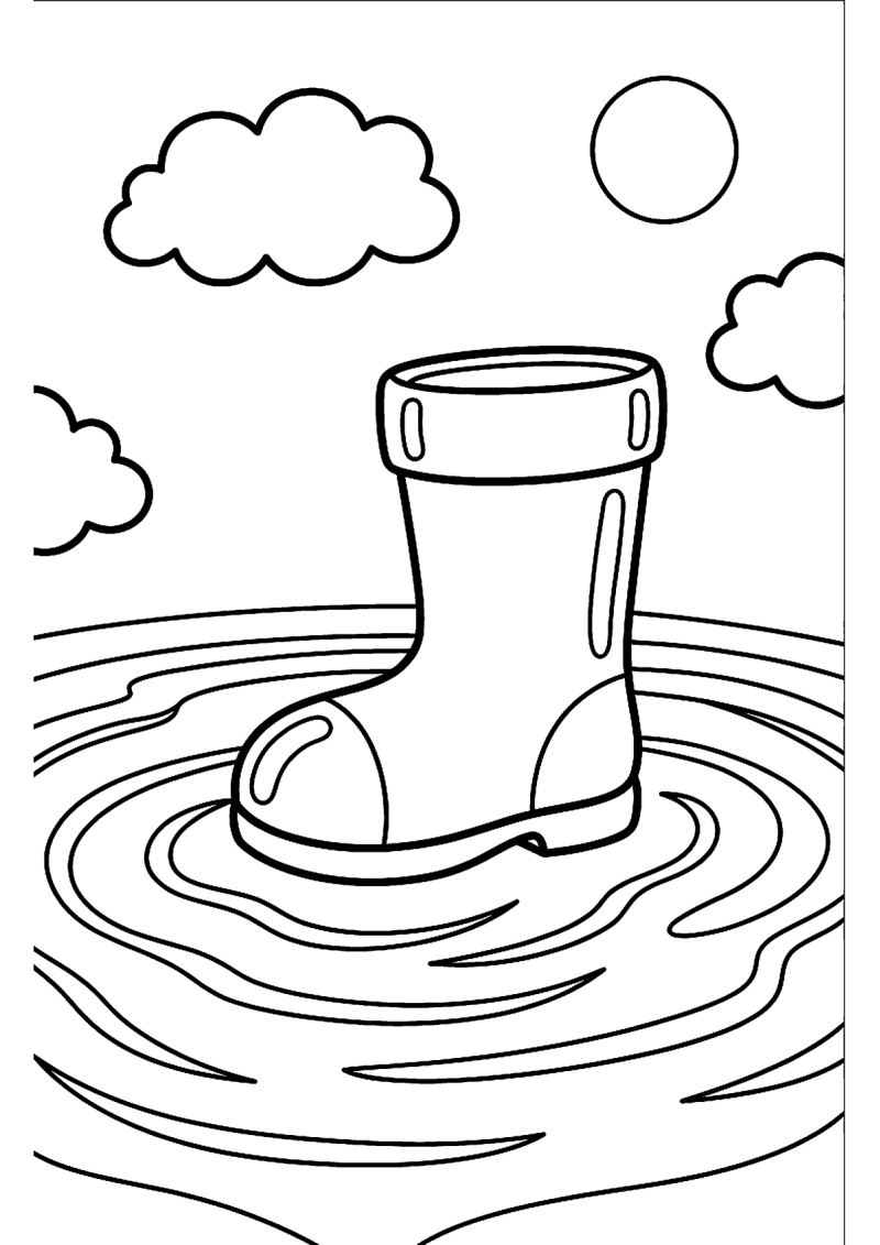 Boot op water kleurplaat — gratis kleurplaat