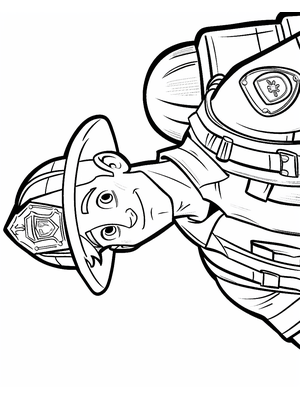 Brandweerman Kleurplaat 13 — gratis kleurplaat printen