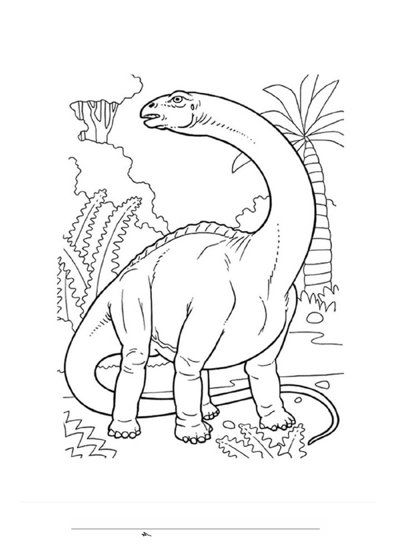 Brontosaurus Kleurplaat