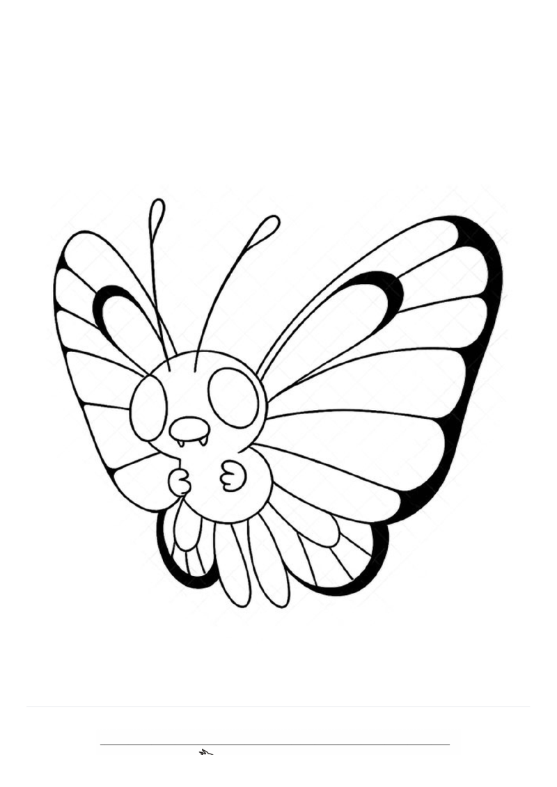 Butterfree Kleurplaat — gratis kleurplaat