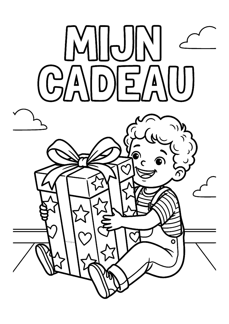 Cadeau Mijn Kleurplaat — gratis kleurplaat printen