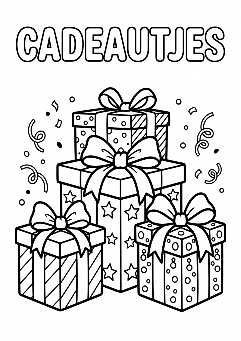Cadeautjes Kleurplaat