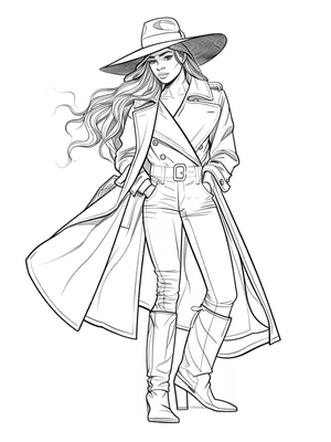 Carmen Sandiego Kleurplaat — gratis kleurplaat