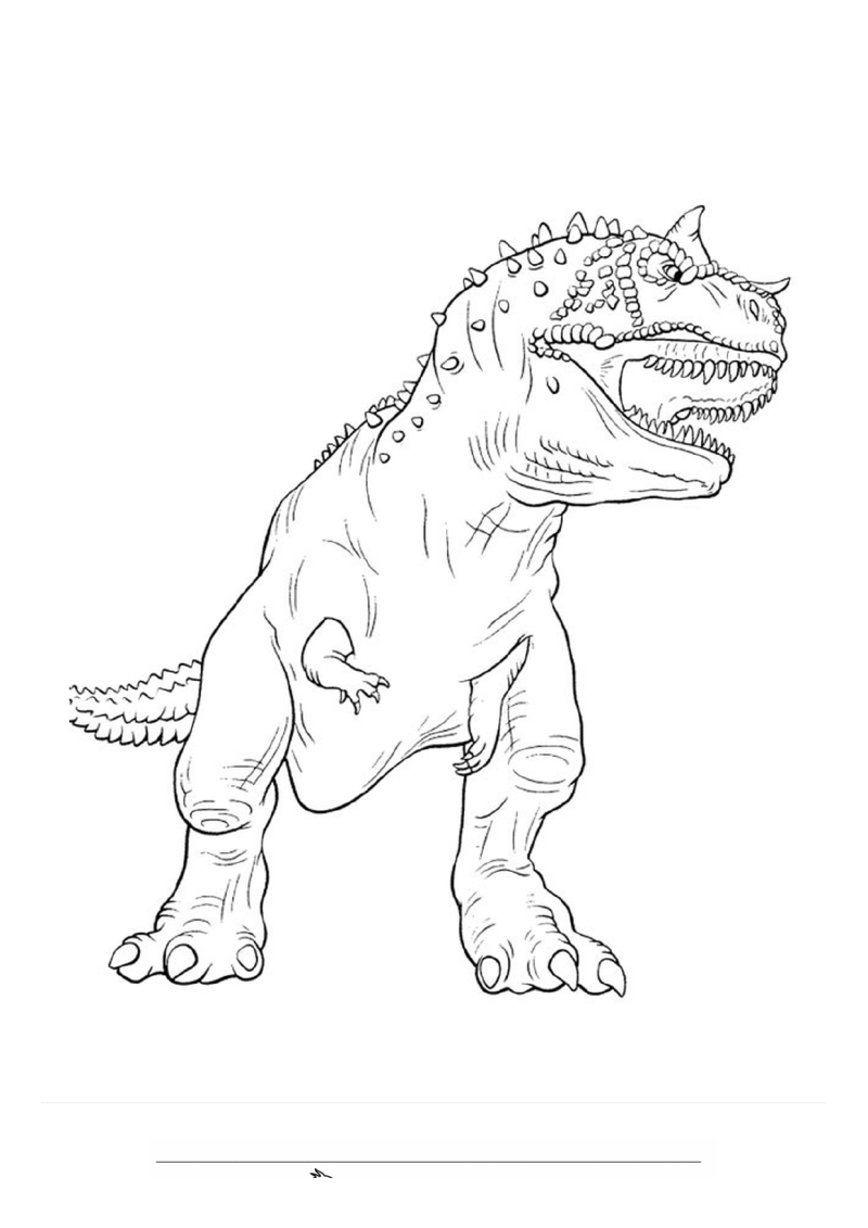 Carnotaurus Kleurplaat — gratis kleurplaat