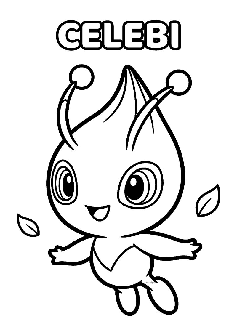 Celebi Kleurplaat — gratis kleurplaat printen