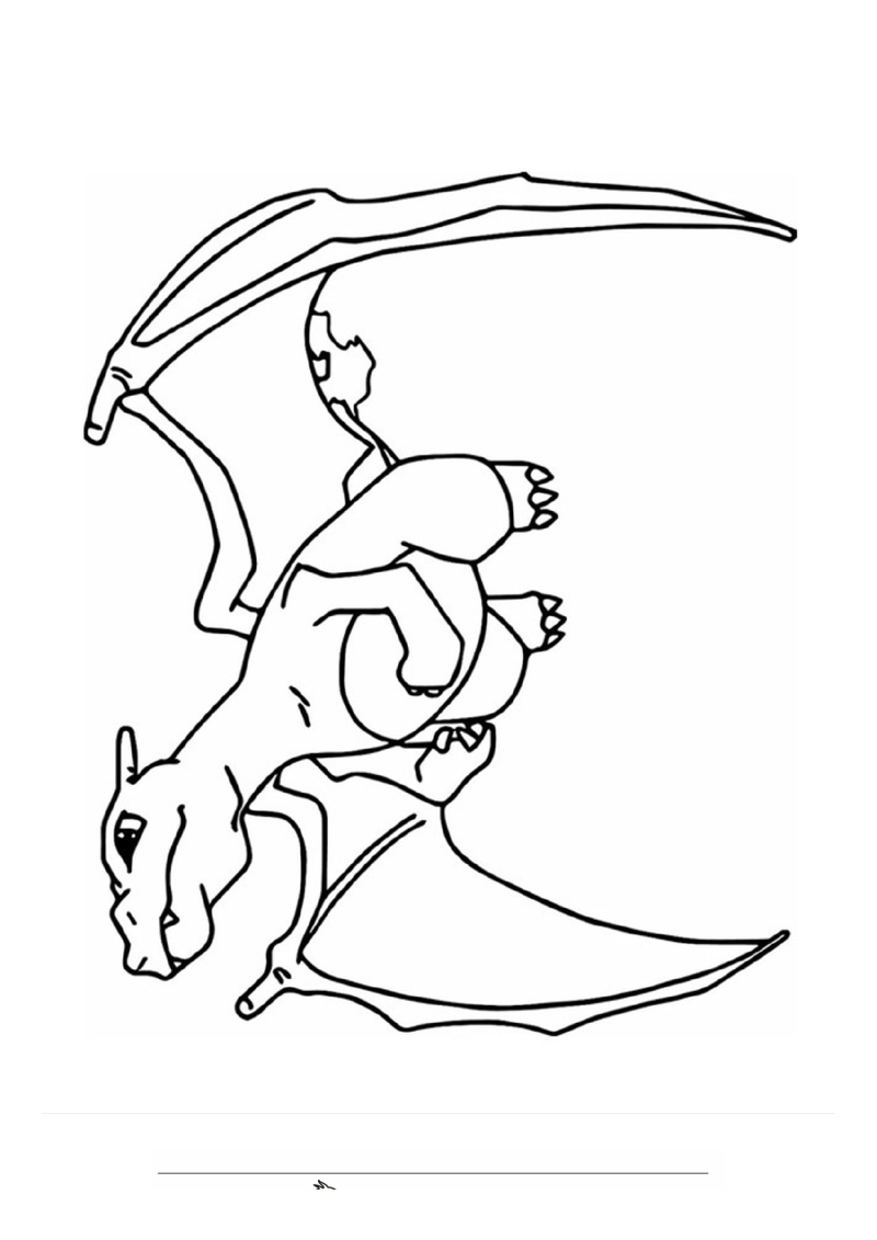 Charizard Kleurplaat — gratis kleurplaat