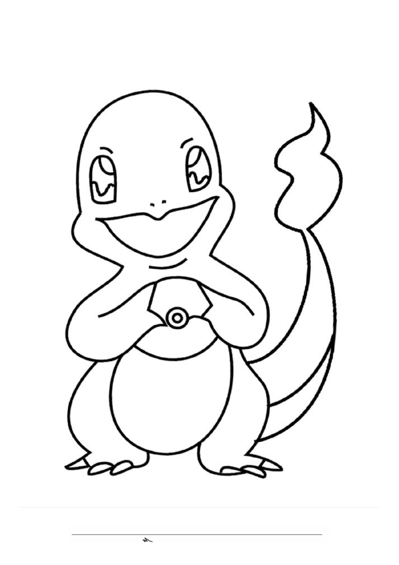 Charmander Kleurplaat — gratis kleurplaat