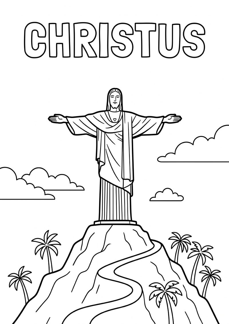 Christus de Verlosser Kleurplaat — gratis kleurplaat printen