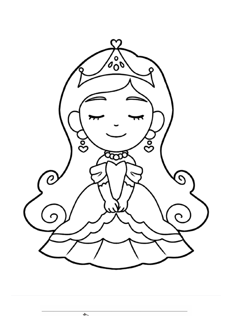 Cinderella Chibi Tiara Kleurplaat