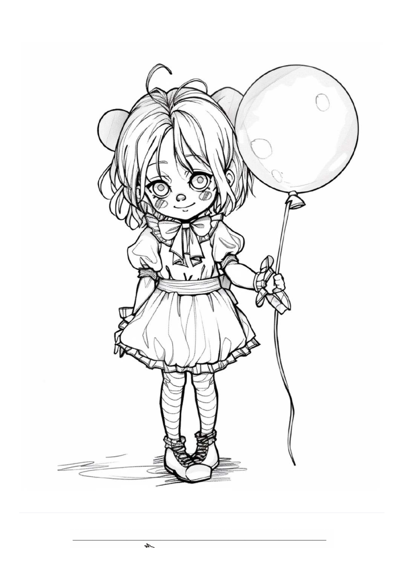 Circus Clown 13 Kleurplaat — gratis kleurplaat