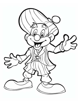Circus Clown 15 Kleurplaat — gratis kleurplaat