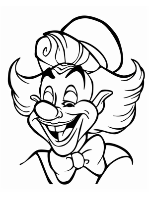 Circus Clown 2 Kleurplaat — gratis kleurplaat