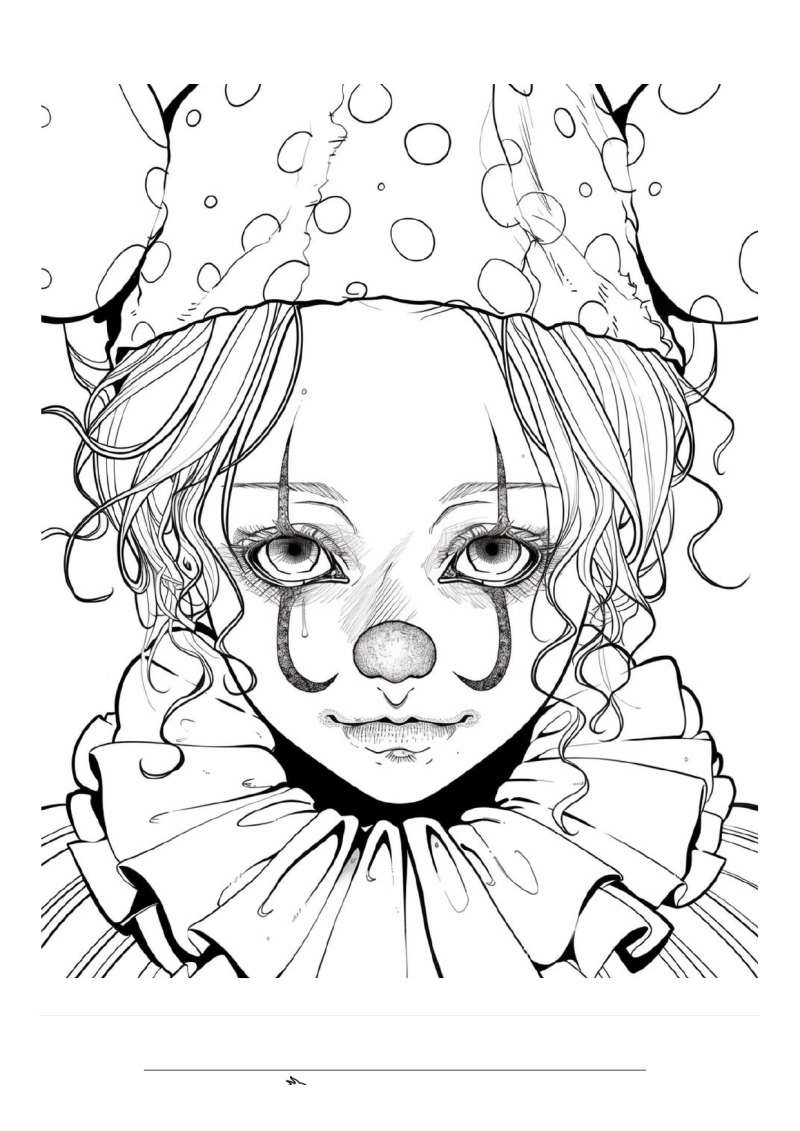 Circus Clown 8 Kleurplaat — gratis kleurplaat