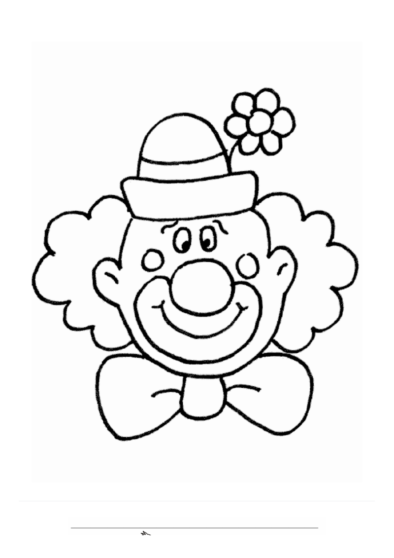 Circus Clown Kleurplaat — gratis kleurplaat
