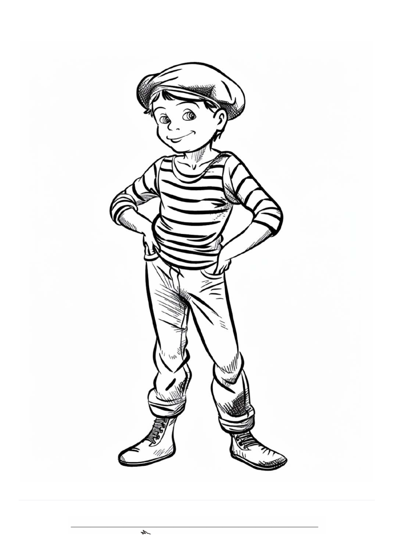 Circus Mime 1 Kleurplaat — gratis kleurplaat