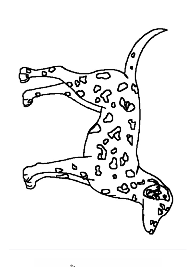 Dalmatier Springt Rent Kleurplaat — gratis kleurplaat printen