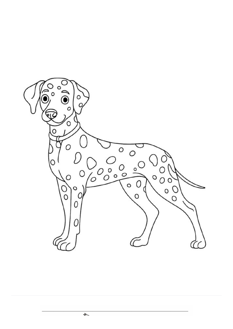 Dalmatiër Kleurplaat — gratis kleurplaat printen