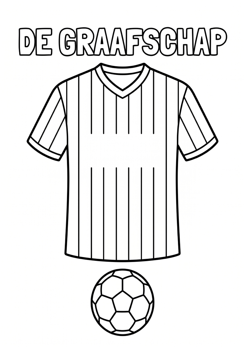 De Graafschap Voetbalshirt Kleurplaat — gratis kleurplaat
