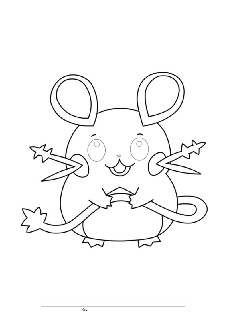 Dedenne Kleurplaat — gratis kleurplaat