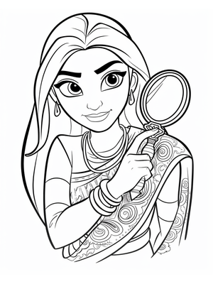 Detective Vrouw Kleurplaat 3 — gratis kleurplaat