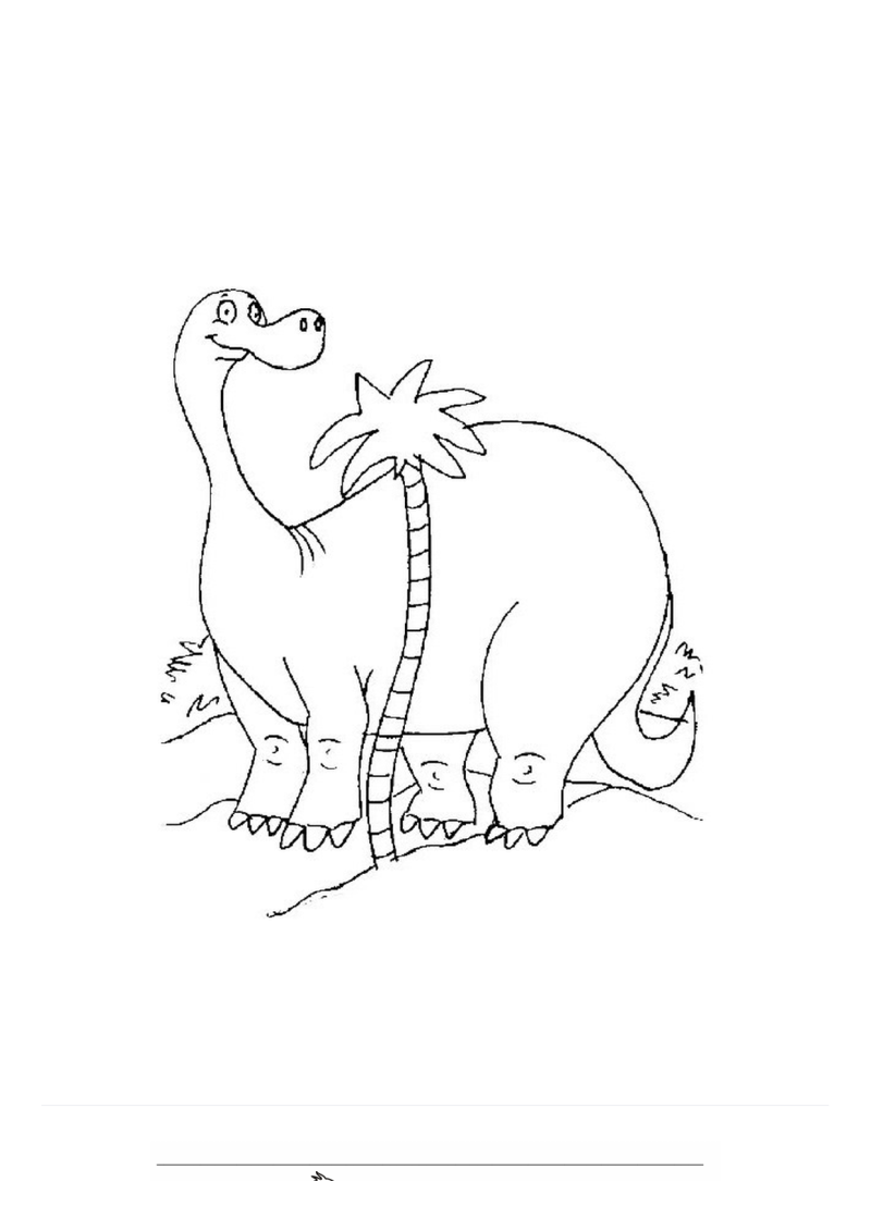 Baby Dinosaurus Kleurplaat — gratis kleurplaat