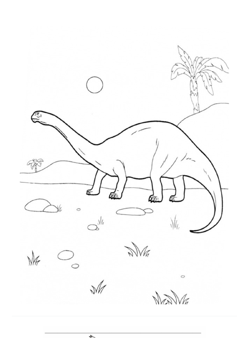 Diplodocus Dinosauriër Kleurplaat — gratis kleurplaat