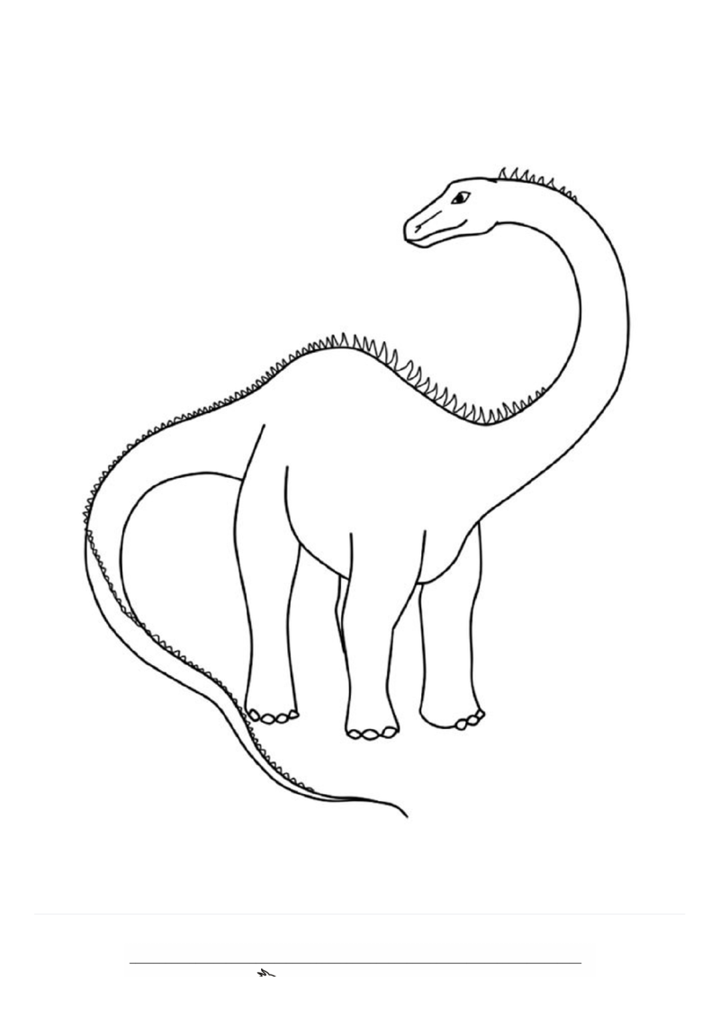 Diplodocus Kleurplaat — gratis kleurplaat