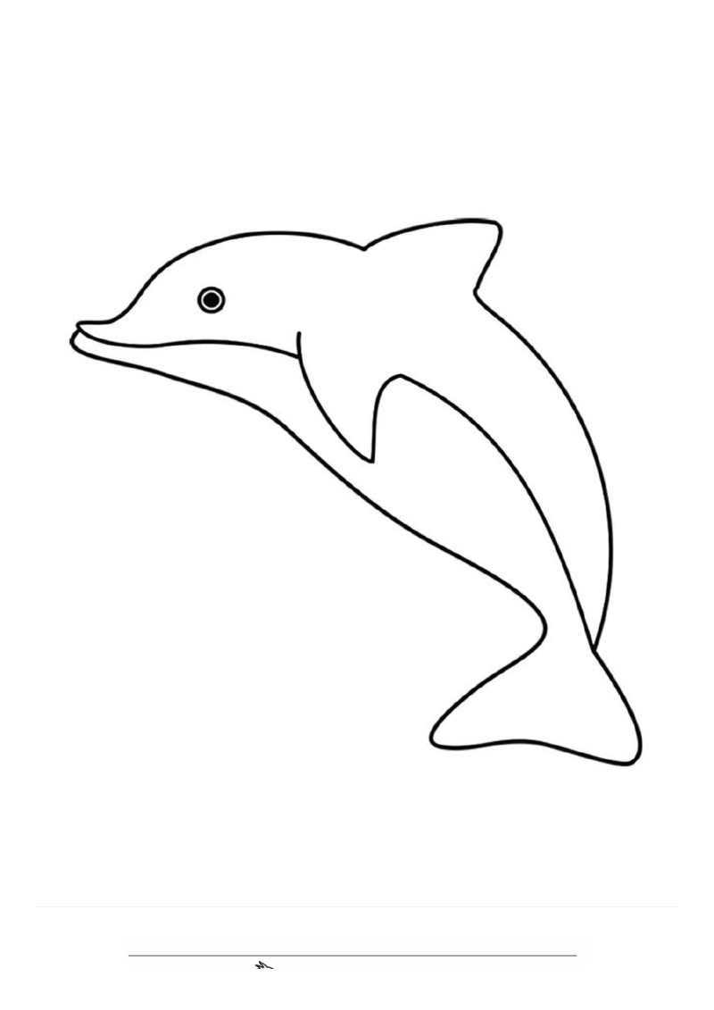 Baby Dolfijn Kleurplaat — gratis kleurplaat