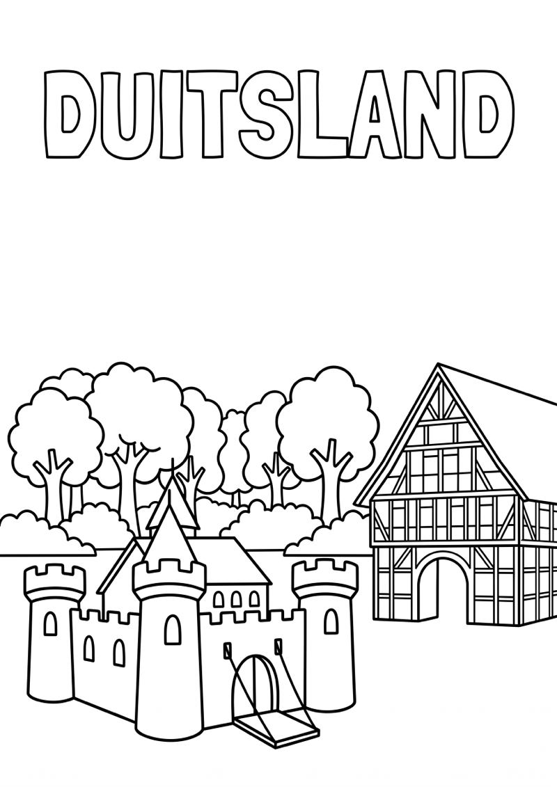 Duitsland Kleurplaat — gratis kleurplaat printen