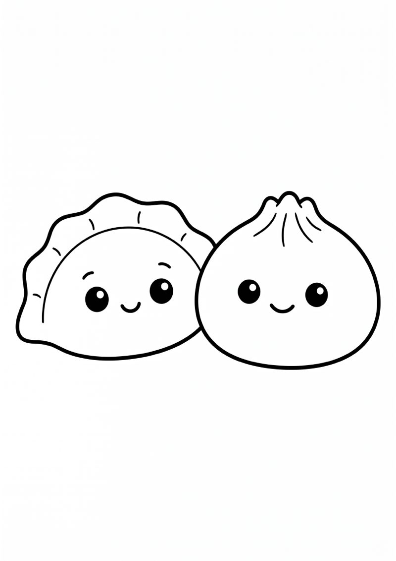 Dumpling Op Picknick Kleurplaat Minipret