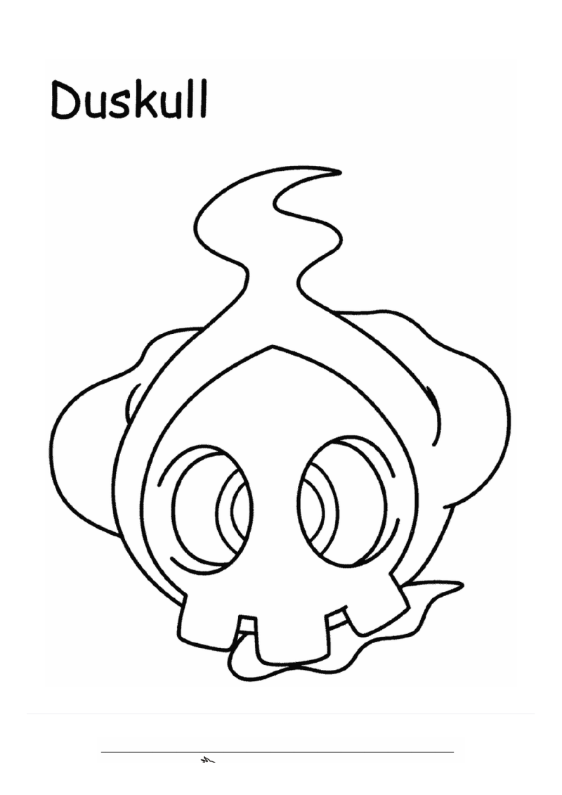 Duskull Spook Kleurplaat — gratis kleurplaat printen