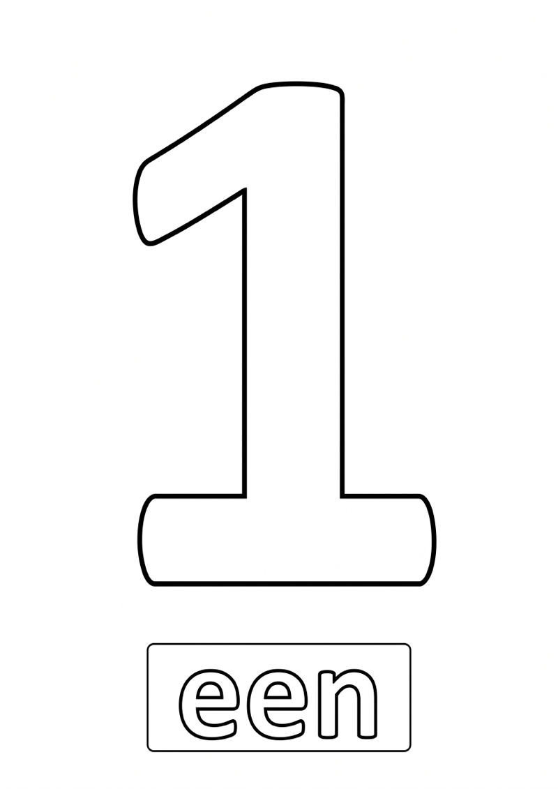 Een Woordkaart Kleurplaat — gratis kleurplaat