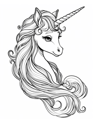 Eenhoorn 18 Paard Kleurplaat