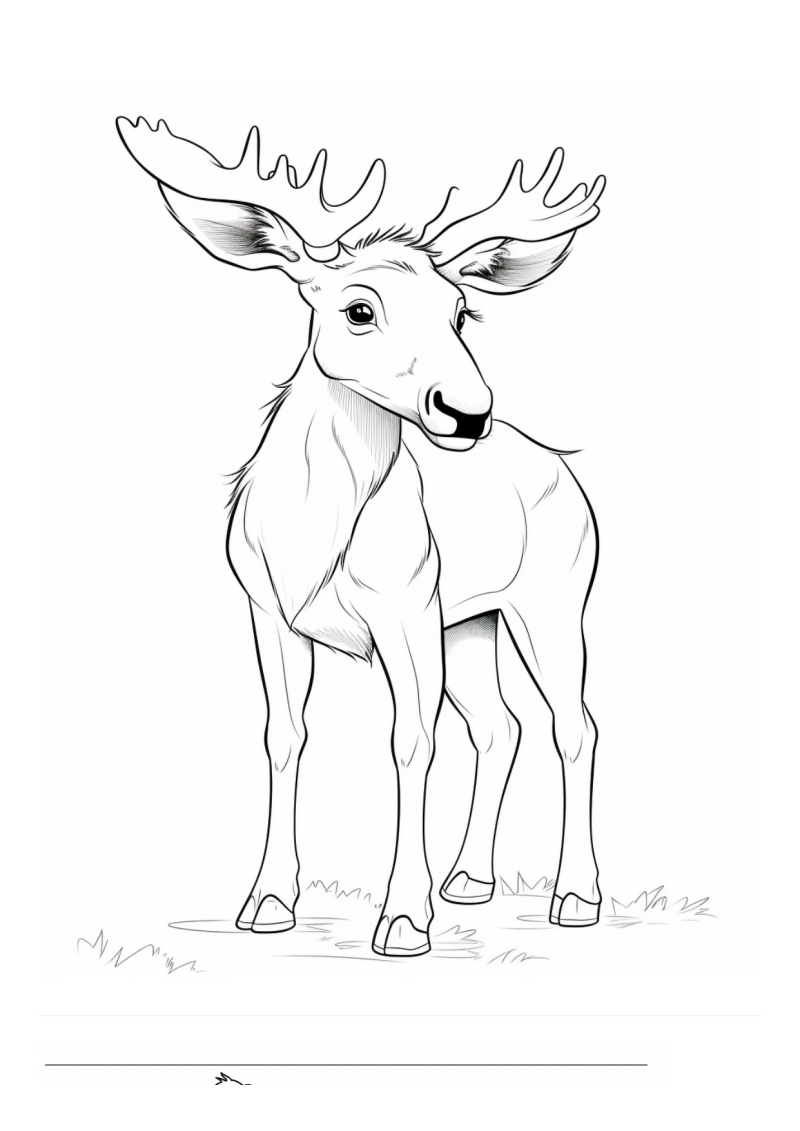 Baby Eland Kleurplaat — gratis kleurplaat printen