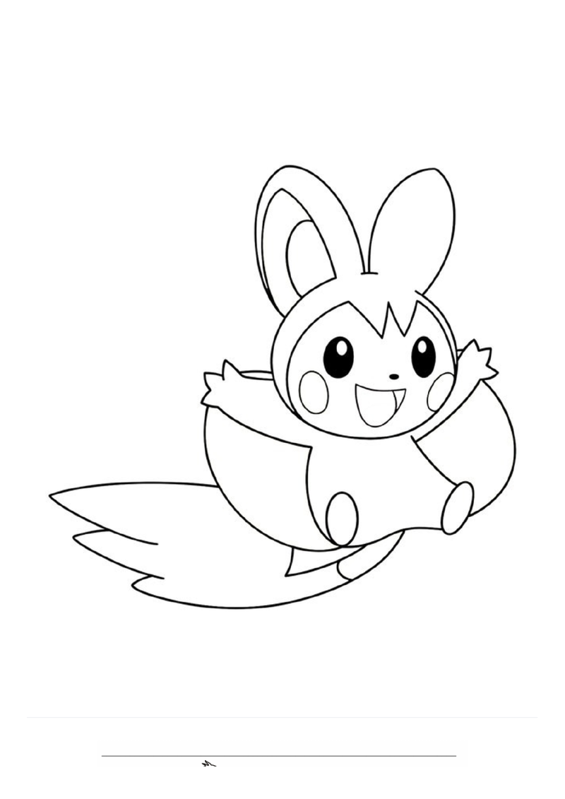 Emolga Kleurplaat — gratis kleurplaat
