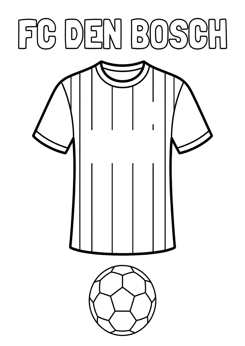 Fc Den Bosch Voetbalshirt Kleurplaat — gratis kleurplaat printen