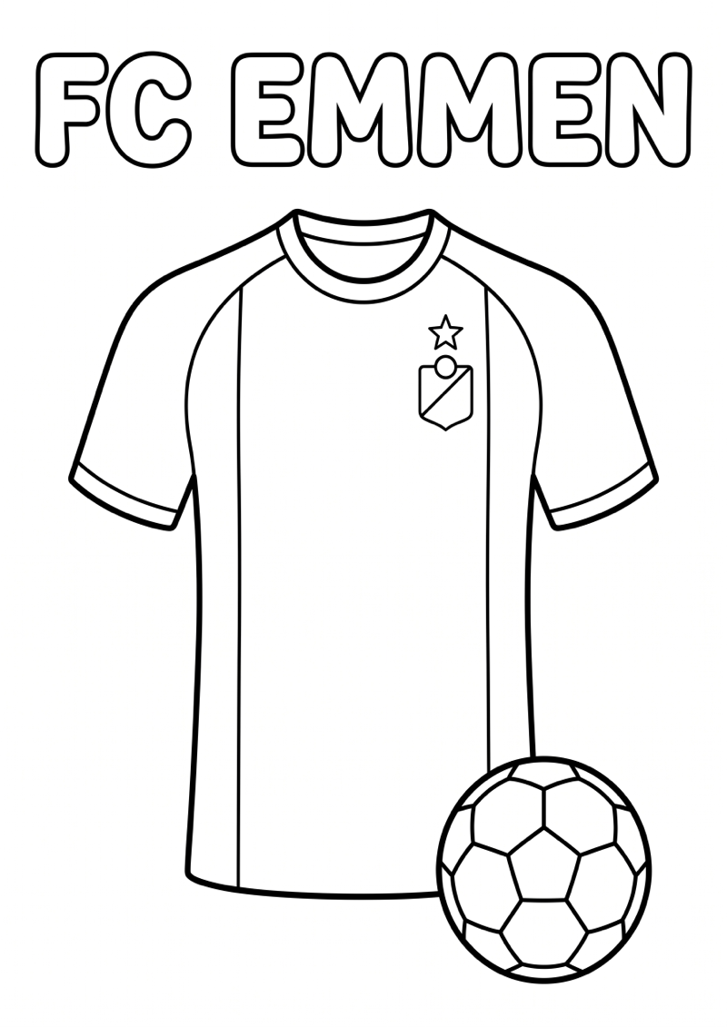 Fc Emmen Voetbalshirt Kleurplaat — gratis kleurplaat