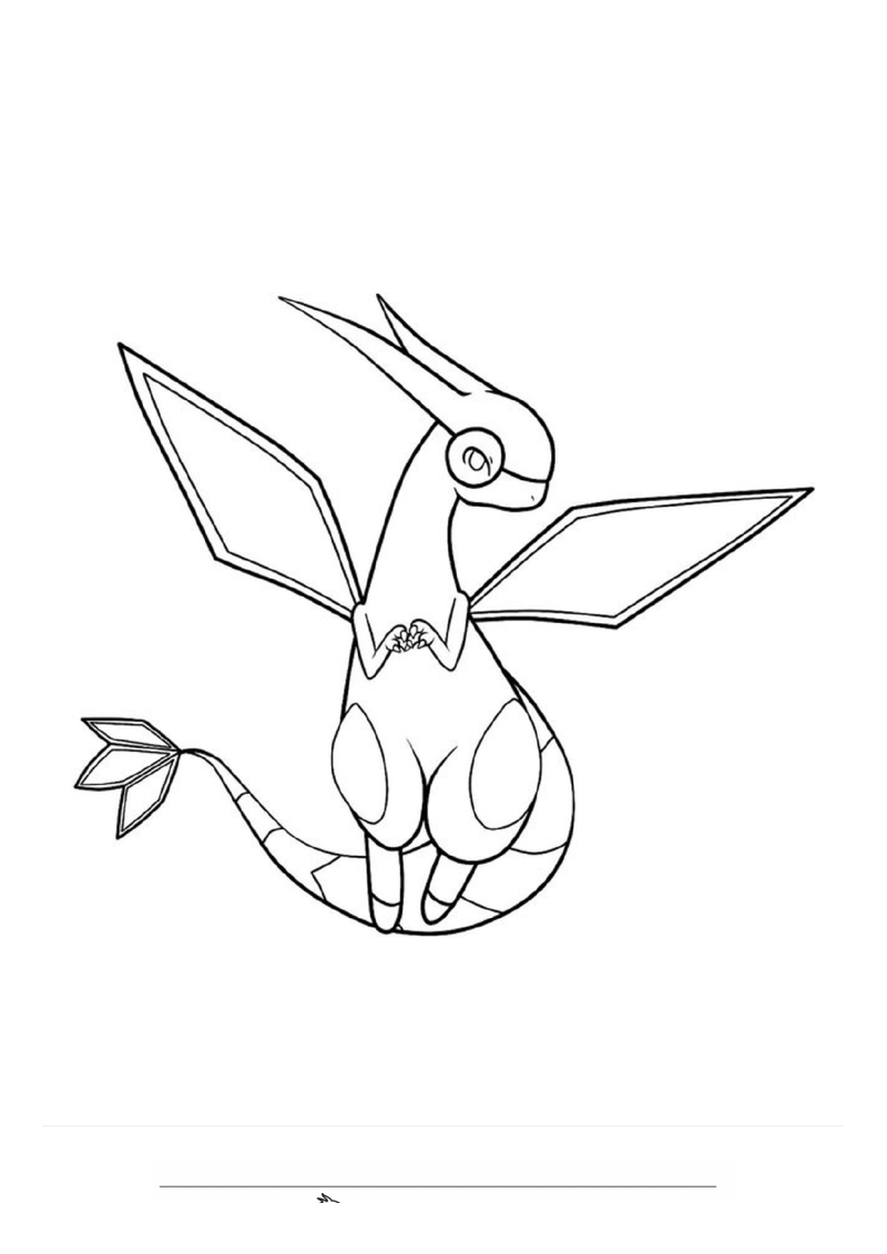 Flygon Kleurplaat — gratis kleurplaat