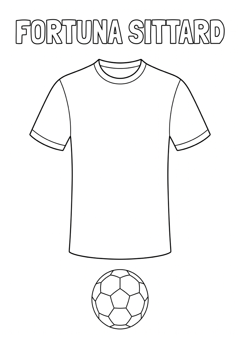 Fortuna Sittard Voetbalshirt Kleurplaat — gratis kleurplaat printen