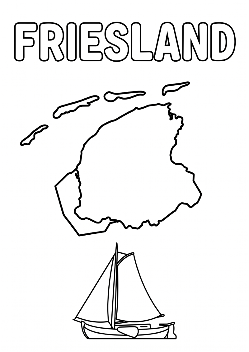 Friesland Kleurplaat — gratis kleurplaat printen