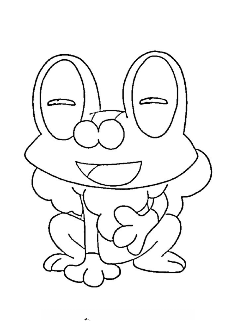 Froakie Kleurplaat — gratis kleurplaat