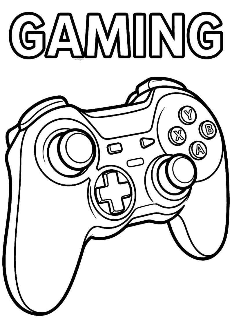 Gamecontroller kleurplaat