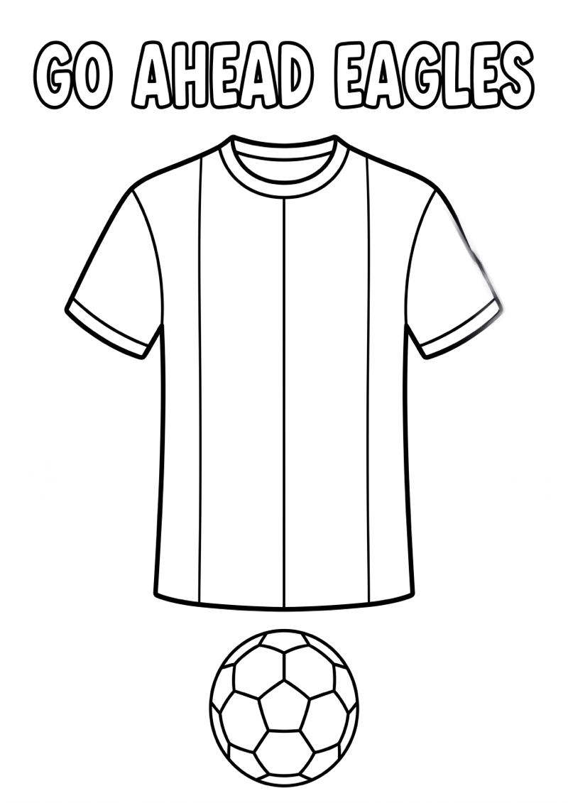 Go Ahead Eagles Voetbalshirt Kleurplaat — gratis kleurplaat