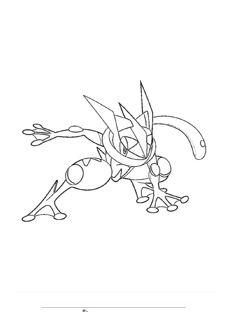 Greninja Kleurplaat — gratis kleurplaat