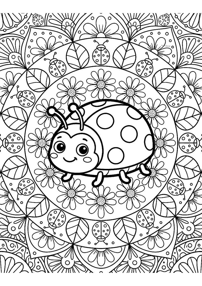 Groep 1 mandala kleurplaat — gratis kleurplaat