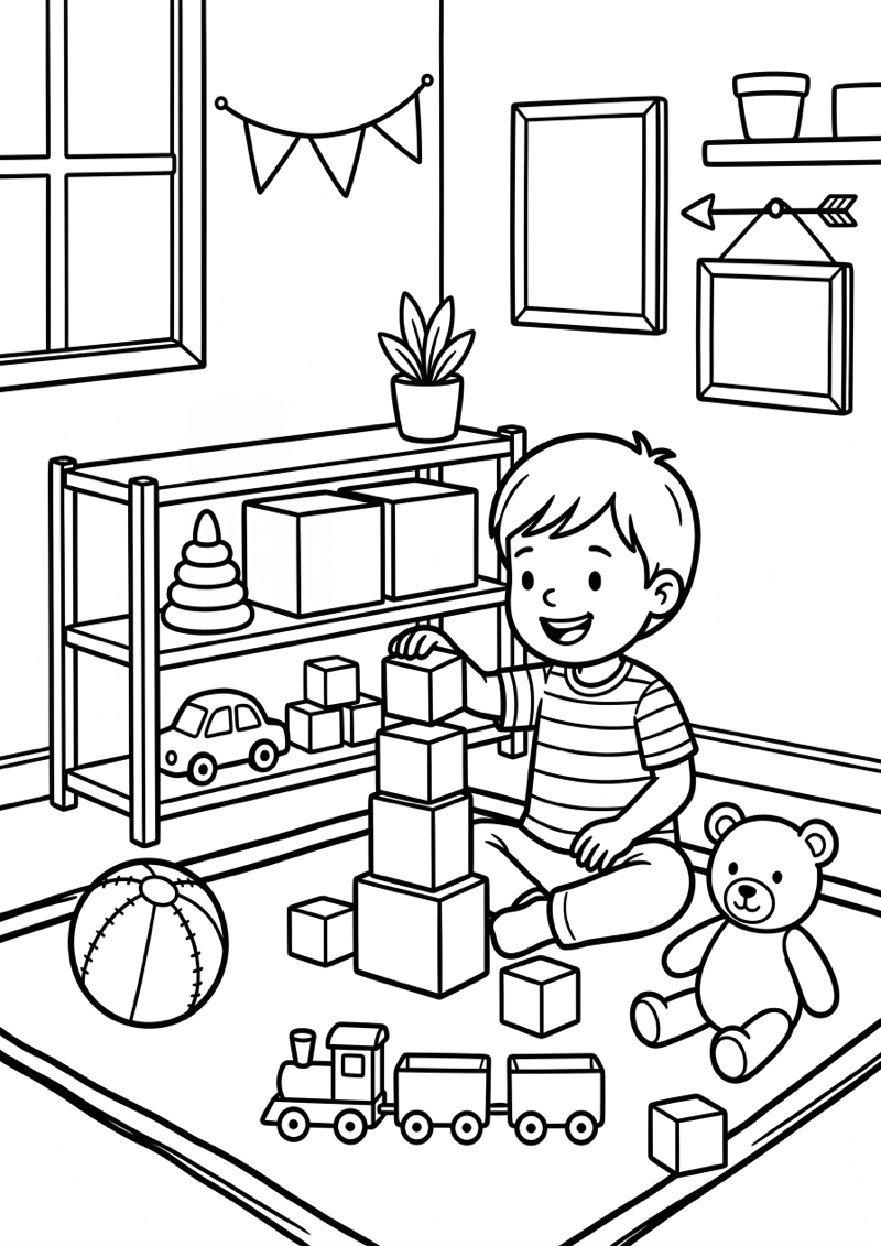 Groep 1 Spelen en Ontdekken Kleurplaat — gratis kleurplaat printen