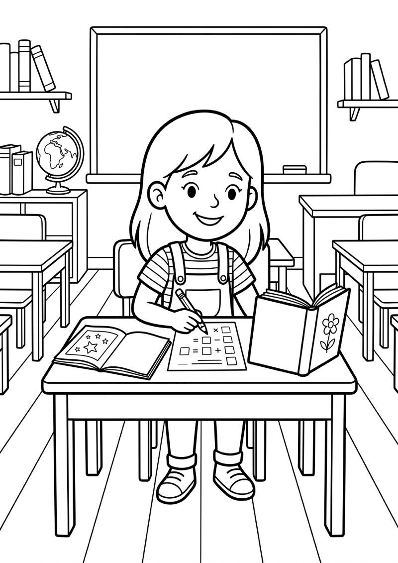 Groep 4 Lezen en Rekenen Kleurplaat — gratis kleurplaat printen