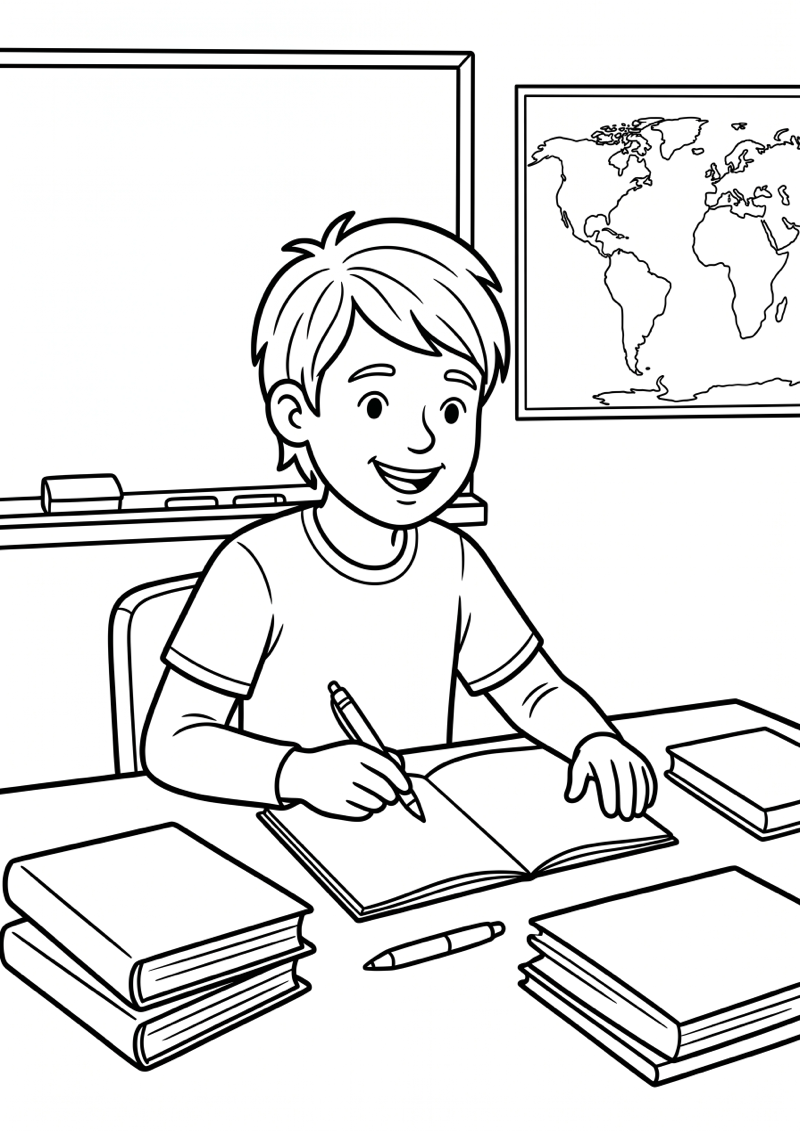 Groep 7 Zelfstandig Leren Kleurplaat — gratis kleurplaat printen